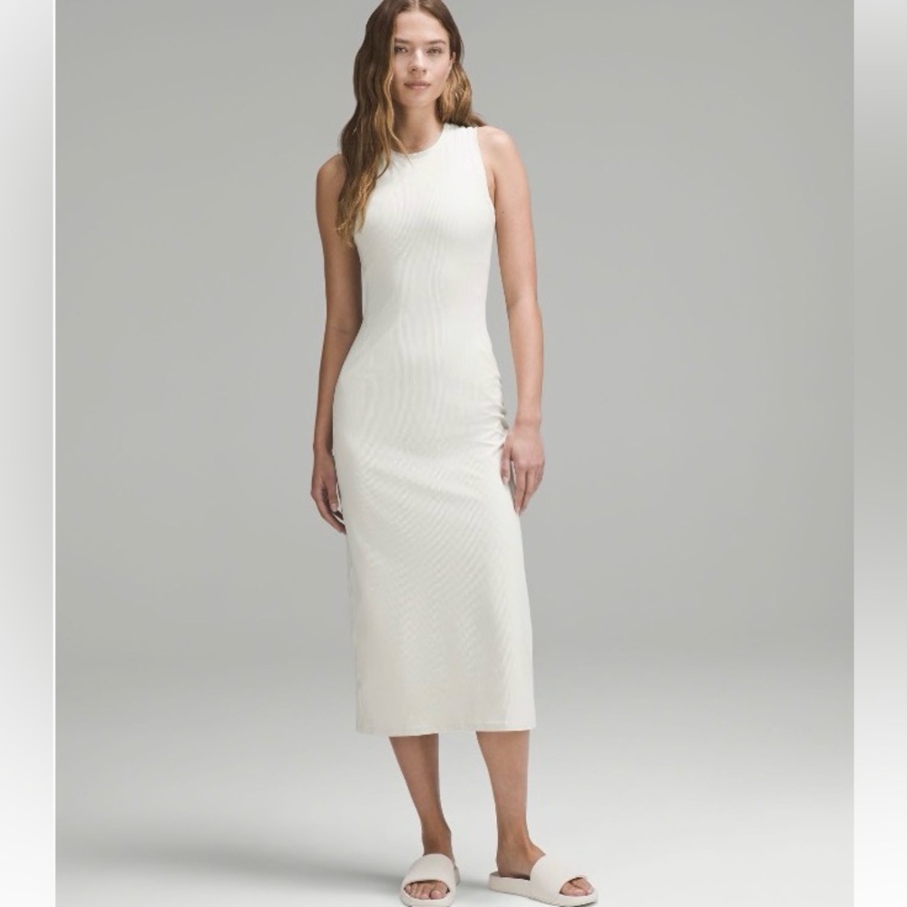 All Aligned Ribbed Midi Dress